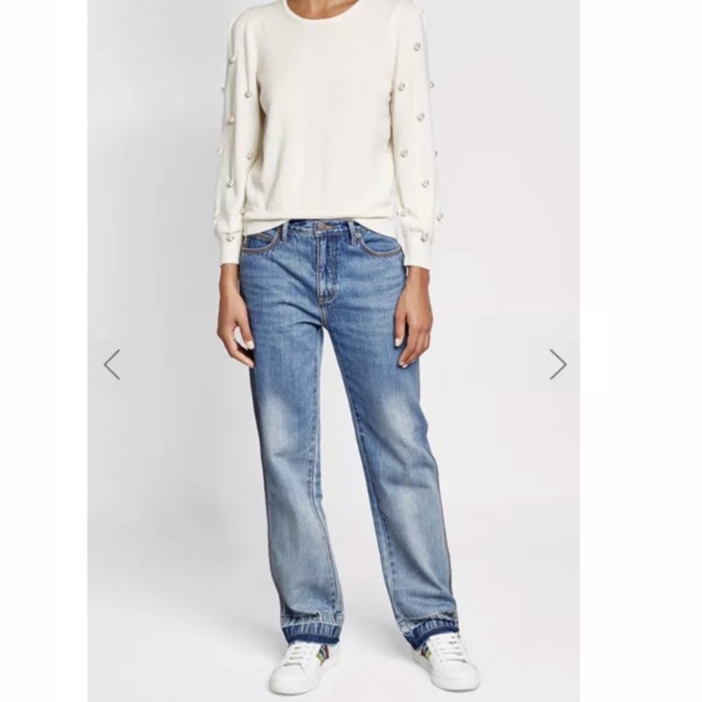 Light Blue Women's Straight-Leg Jeans